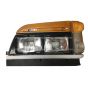 Headlight Assembly with Corner Lamp and Bezel and Amber Ornament Reflector with Bottom Garnish Trim - Driver Side (Fit: 1995-2005 Isuzu NPR NRR Truck)