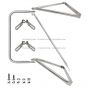 Door Mirror Bracket Stainless Steel - Driver Side ( Compatible with Ford L/LN/LT Series 1970-1998 LA Series 1996-1998 Sterling L7500/L8500/L9500 Series 1999-2010 Trucks )