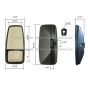 Door Mirror Black NO Power NO Heat Driver Side (Fit: Mitsubishi FUSO Trucks)