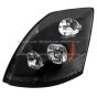Headlight Black - Driver Side (Fit: 2004-2018 Volvo VNL VN VNM)
