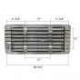 Grille Chrome with Bug Mesh ( Fits: 1991 - 2004 Freightliner FL 50 60 70 80 106 112 )