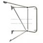 Stainless - Door Mirror Bracket Arm with Side Mount Lower Support Arm and Flat Cowl - Passenger Side (Fits: Kenworth T800 W900B/L T300 T170 270 370 )