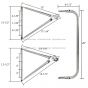 Door Mirror Wide Stainless Steel - Passenger Side ( Compatible with Freightliner FL50 60 70 80 106 1991 - 2005 & Freightliner FL112 1987 - 2005 )