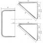 Door Mirror Mounting Bracket Arm Stainless Steel - Driver Side (Compatible with Mack R600 R700 RL600 RM600 RS600 65-90 RD400 90-04 RD600 71-04 RD800 80-04 RB600 89-03)