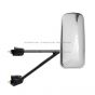 Door Mirror Power Heated Chrome with Arm Assembled - Driver Side (Fit: Kenworth T660 T600 T370 T270 T800 Trucks)
