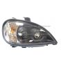 Headlight Black with U Type Clear/Amber LED Strip at bottom - Passenger Side ( Fit: Freightliner Columbia Truck)