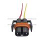 2 Wire Plug 2 Pin Female Universal Headlight for H4 Bulb for H11 and 896 Bulb