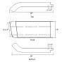 Steel 28 Inches Bumper End Chrome - Driver Side ( Fit: 1992-2004 FREIGHTLINER FL50 60 70 80)
