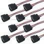 10 Pcs 3 Wire Plug 3 Pin Female High and Low Beam Connector for Fender Side Marker/Turn Signal Light Sockets (Fits Kenworth T660 T370 T270 T170 Trucks, Fits Freightliner M2 2002-2025 All Models )