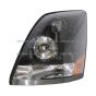 Headlight Black - Driver Side ( Fit: Volvo VNL VN VNM Trucks)