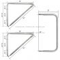 Door Mirror Mounting Bracket Arm Stainless Steel - Passenger Side (Compatible with Mack R600 R700 RL600 RM600 RS600 65-90 RD400 90-04 RD600 71-04 RD800 80-04 RB600 89-03)