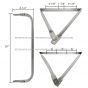 Stainless Steel Door Mirror Bracket - Driver Side ( Fit: 1991 - 2005 Freightliner FL50 60 70 80 106 1987 - 2005 Freightliner FL112 )