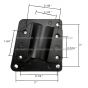 Bottom Mount Bracket for Door Mirror Arm Aluminum Black - Driver Side ( Fit: after 2005 Peterbilt335 340 357 382 385 386 325 330 348 388 389 365 367 Truck )