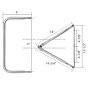 Door Mirror Mounting Bracket Arm Stainless Steel - Driver Side ( Compatible with CHEVROLET C5500 C6500 C7500 C8500 KODIAK & GMC C4500 C5500 C6500 C7500 C8500 TOPKICK 1990-2002 )
