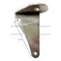 Door Mirror Mounting Angle for Support Stainless - Passenger Side Fit: ( after 2005 Peterbilt ) 335 340 357 382 385 386 325 330 348 388 389 365 367 Truck