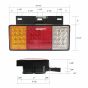 LED Tail Lamp - Amber/Red/Clear - Passenger Side (Fit: Isuzu  NRR, FRR, NPR, NQR NRR )