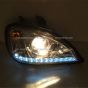 Headlight with White LED - Passenger Side (Fit: Freightliner Columbia Truck)