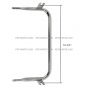 Stainless Steel Door Mirror Mounting Bracket Arm with Mounting Angles - Passenger Side Fit: ( Before 2005 Peterbilt ) 377 357 359 385 375 379 281 351 330 348 Truck