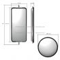 Door Mirror Wide Stainless Steel - Passenger Side ( Compatible with Freightliner FL50 60 70 80 106 1991 - 2005 & Freightliner FL112 1987 - 2005 )