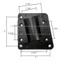 Bottom Mount Bracket for Door Mirror Arm Aluminum Black - Passenger Side ( Fit: after 2005 Peterbilt335 340 357 382 385 386 325 330 348 388 389 365 367 Truck )