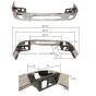 Steel Bumper Chrome with Black Metal Bracket (Fit: 2019 Prior Volvo VNL 630 670 730 780 Truck)