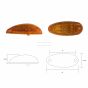 Side Rocker Panel LED Turn Signal Marker Light - 9 Diodes Amber/Amber with Wire Harness (Fit: 2007-2017 International Prostar, 2018-2019 International LT Trucks)