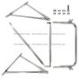 Stainless Steel Door Mirror Mounting Bracket Arm with Mounting Angles - Passenger Side Fit: ( Before 2005 Peterbilt ) 377 357 359 385 375 379 281 351 330 348 Truck