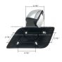 Hood Mirror with Chrome Plastic Cover And Black Plastic Arm - Passenger Side (Fit: 2017-2020 International LT 625)