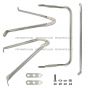 Stainless Steel Door Mirror Bracket ( Fit: 1990-2002 International 4700 4900 8100 8200 8300 1978-2002 International S1600 S1700 S1800 S1900 S2200 S2300 S2500 S2600)