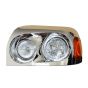 Headlight Chrome with LED Corner Lamp - Driver Side (Fit: Freightliner Century Truck)