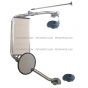 Door Mirror Heated Stainless with Arm - Driver Side (Fit: Mack CH613 CT713 GU713 GU813 CV713 CL700 Truck)