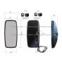 Door Mirror Main Convex Only Heated Black - Passenger Side (Fit: Mitsubishi Fuso FE FH FG FG4x4 FK455, Isuzu NPR NRR, Nissan UD, Chevrolet/GMC W5500 Trucks)