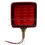 Pedestal Cab Fender Light 39 LED Square Single Stud 2 Face Red/Amber RH