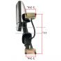 Door Mirror Power Heated Chrome with Arm Assembled - Passenger Side (Fits: Kenworth T660 T600 T370 T270 T800 Trucks)