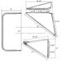 Door Mirror Mounting Bracket Arm Stainless Steel - Driver Side (Compatible with Ford 96 - 98, Compatible with Sterling 99 - 10 A8513 A9513 A9522 L7501 L8501 L8511 L8513 L9501 L9511 L9513 L9522 models)