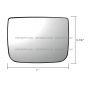 Door Mirror Wide Angle Convex with Heating Circuit (Fit: 2008 - 2015 Freightliner Cascadia Truck)