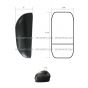 Door Mirror Black NOT Heated NO Power - Passenger Side (Fit: 2004-2019 Hino 155 165 185 195 Truck)