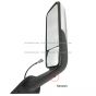 Door Mirror Power Heated Chrome - Passenger Side (Fit: 2020 Freightliner Cascadia)