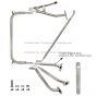 Door Mirror Mounting Bracket Arm Stainless Steel - Driver Side ( Fit: 1997 - 2023 Western Star Trucks 4700 4800 4900 4900E 4900EX 4900FA 5800 5900 6900 )