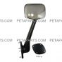 Hood Mirror Chrome with Mounting Kits - Driver Side (Fit: 2008 - 2015 Freightliner Cascadia Truck)