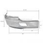 Steel Bumper Chrome with Support Bracket - Passenger Side (Fit: 2013 - 2020 kenworth T680 )