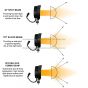 4  LED Light with Glare Shield and Mountings & 3  Round Dual Face Red/Amber Fender light with Mounting Extension & CB Antenna with Mount Bracket and cables (Fits Various West Coast Truck Mirror Arm)
