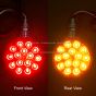 4  LED Light with Glare Shield and Mountings & 3  Round Dual Face Red/Amber Fender light with Mounting Extension & CB Antenna with Mount Bracket and cables (Fits Various West Coast Truck Mirror Arm)
