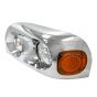 Headlight Chrome with LED Corner Lamp - Driver Side (Fit: Freightliner Century Truck)