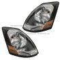 Headlight Chrome with LED Bulbs - Driver & Passenger Side ( Fit: Volvo VNL VN VNM Trucks )