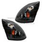 Headlight LED style Black With LED Bulbs - Driver And Passenger Side (Fit: 2004-2018 Volvo VNL VN VNM)