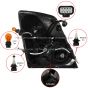 Headlight Black - Driver Side (Fit: 2004-2018 Volvo VNL VN VNM)