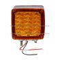 Pedestal Cab Fender Light 39 LED Square Double Stud 2 Face Red/Amber LH