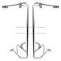 Door Mirror Mounting Bracket Arm Stainless Steel - Driver & Passenger side ( Compatible with CHEVROLET T6500 T7500 T8500 GMC T6500 T7500 T8500 ISUZU FRR FSS FTR FVR FXR 1997-2010 )