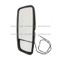 Door Mirror Main & Convex Combination Heated Black - Driver Side (Fit: Mitsubishi Fuso FE FH FG FG4x4 FK455, Isuzu NPR NRR, Nissan UD, Chevrolet/GMC W5500 Trucks)